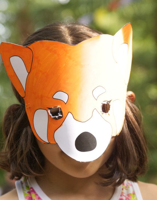 maschera panda rosso red panda day